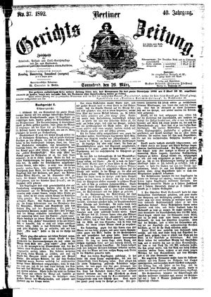 Berliner Gerichts-Zeitung vom 26.03.1892