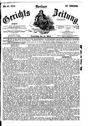 Berliner Gerichts-Zeitung vom 28.04.1892
