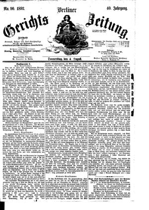 Berliner Gerichts-Zeitung vom 04.08.1892