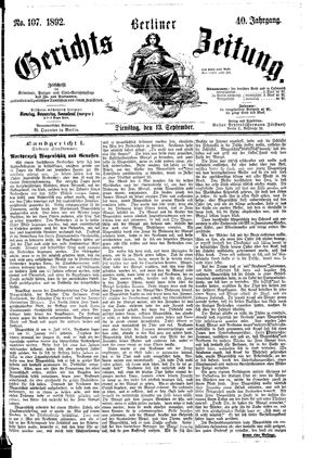 Berliner Gerichts-Zeitung vom 13.09.1892