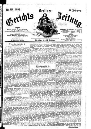 Berliner Gerichts-Zeitung vom 11.10.1892