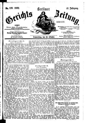 Berliner Gerichts-Zeitung vom 13.10.1892