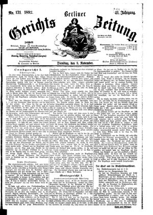 Berliner Gerichts-Zeitung vom 08.11.1892
