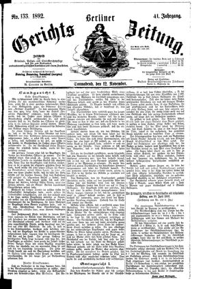 Berliner Gerichts-Zeitung vom 12.11.1892