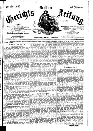 Berliner Gerichts-Zeitung vom 24.11.1892