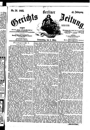 Berliner Gerichts-Zeitung vom 02.03.1893