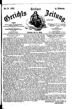 Berliner Gerichts-Zeitung vom 14.03.1893