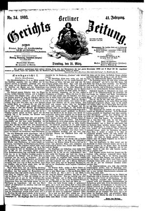 Berliner Gerichts-Zeitung on Mar 21, 1893