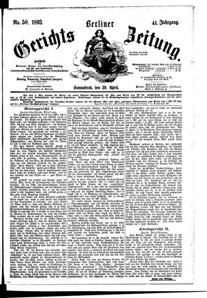 Berliner Gerichts-Zeitung on Apr 29, 1893