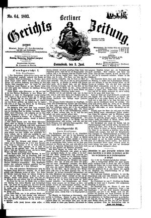 Berliner Gerichts-Zeitung on Jun 3, 1893