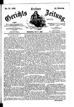 Berliner Gerichts-Zeitung on Jun 17, 1893