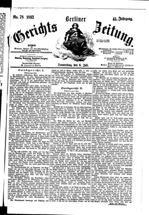 Berliner Gerichts-Zeitung vom 06.07.1893