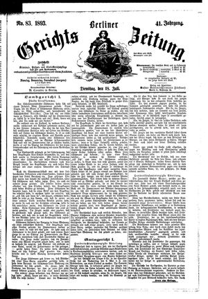 Berliner Gerichts-Zeitung vom 18.07.1893