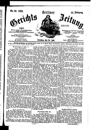 Berliner Gerichts-Zeitung vom 25.07.1893