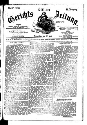 Berliner Gerichts-Zeitung vom 27.07.1893