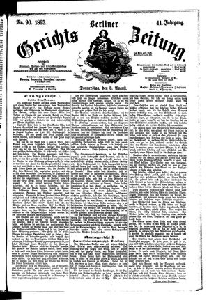 Berliner Gerichts-Zeitung vom 03.08.1893