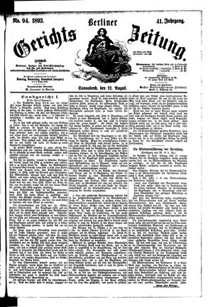 Berliner Gerichts-Zeitung vom 12.08.1893