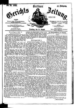 Berliner Gerichts-Zeitung vom 15.08.1893