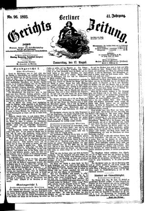 Berliner Gerichts-Zeitung on Aug 17, 1893