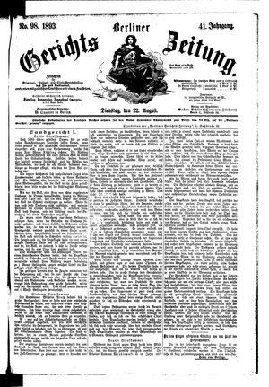 Berliner Gerichts-Zeitung vom 22.08.1893