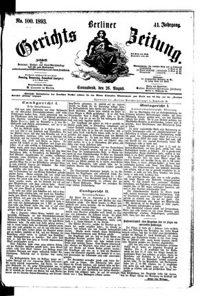 Berliner Gerichts-Zeitung on Aug 26, 1893