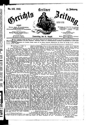 Berliner Gerichts-Zeitung vom 31.08.1893