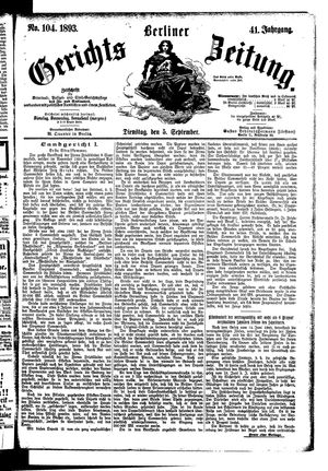 Berliner Gerichts-Zeitung vom 05.09.1893