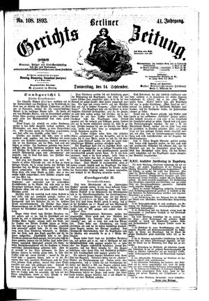 Berliner Gerichts-Zeitung vom 14.09.1893