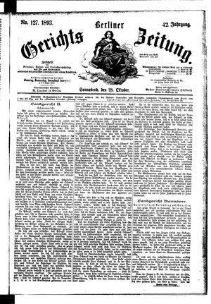 Berliner Gerichts-Zeitung vom 28.10.1893
