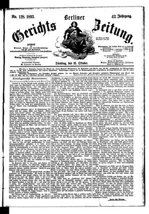 Berliner Gerichts-Zeitung vom 31.10.1893