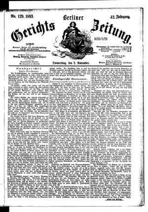Berliner Gerichts-Zeitung vom 02.11.1893