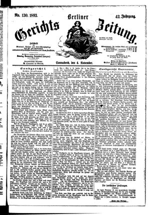 Berliner Gerichts-Zeitung vom 04.11.1893