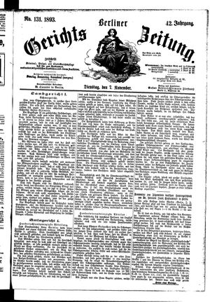 Berliner Gerichts-Zeitung vom 07.11.1893