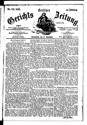 Berliner Gerichts-Zeitung vom 11.11.1893