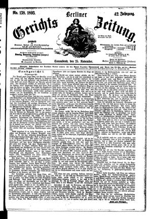 Berliner Gerichts-Zeitung vom 25.11.1893