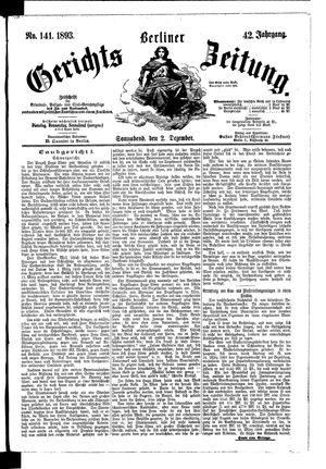 Berliner Gerichts-Zeitung vom 02.12.1893