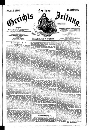 Berliner Gerichts-Zeitung vom 09.12.1893