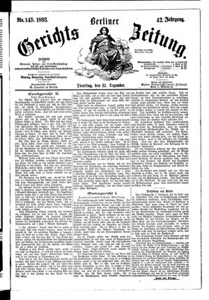 Berliner Gerichts-Zeitung vom 12.12.1893