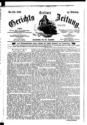 Berliner Gerichts-Zeitung vom 23.12.1893