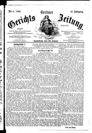 Berliner Gerichts-Zeitung vom 20.01.1894