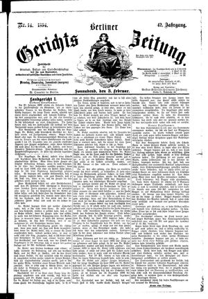 Berliner Gerichts-Zeitung vom 03.02.1894