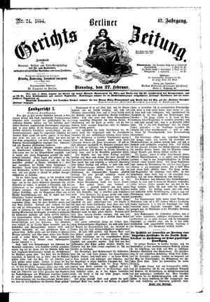 Berliner Gerichts-Zeitung vom 27.02.1894