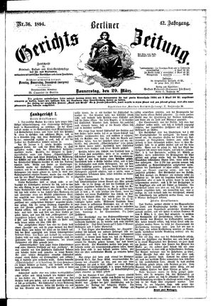 Berliner Gerichts-Zeitung vom 29.03.1894