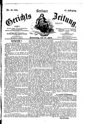 Berliner Gerichts-Zeitung vom 12.04.1894