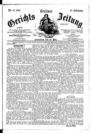 Berliner Gerichts-Zeitung vom 19.05.1894