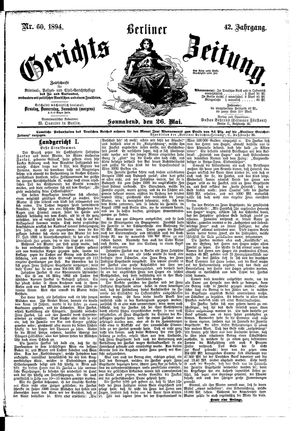 Berliner Gerichts-Zeitung vom 26.05.1894