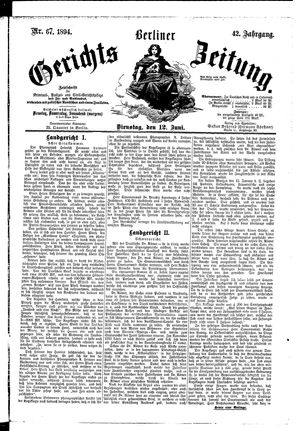 Berliner Gerichts-Zeitung vom 12.06.1894