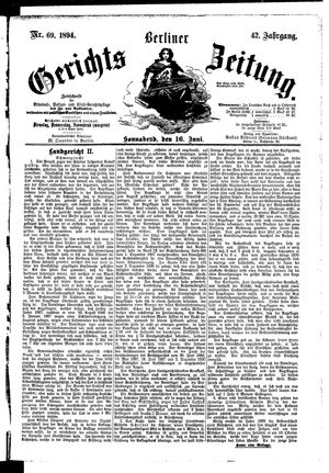 Berliner Gerichts-Zeitung vom 16.06.1894