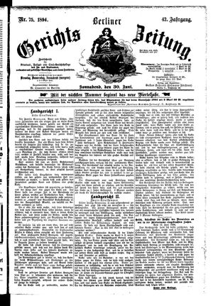 Berliner Gerichts-Zeitung vom 30.06.1894