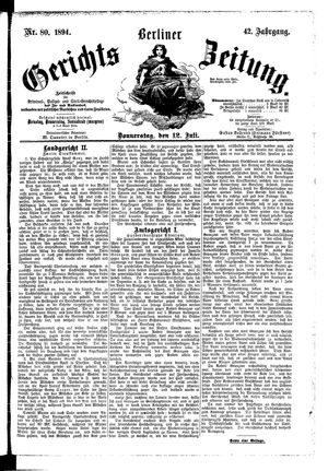 Berliner Gerichts-Zeitung vom 12.07.1894